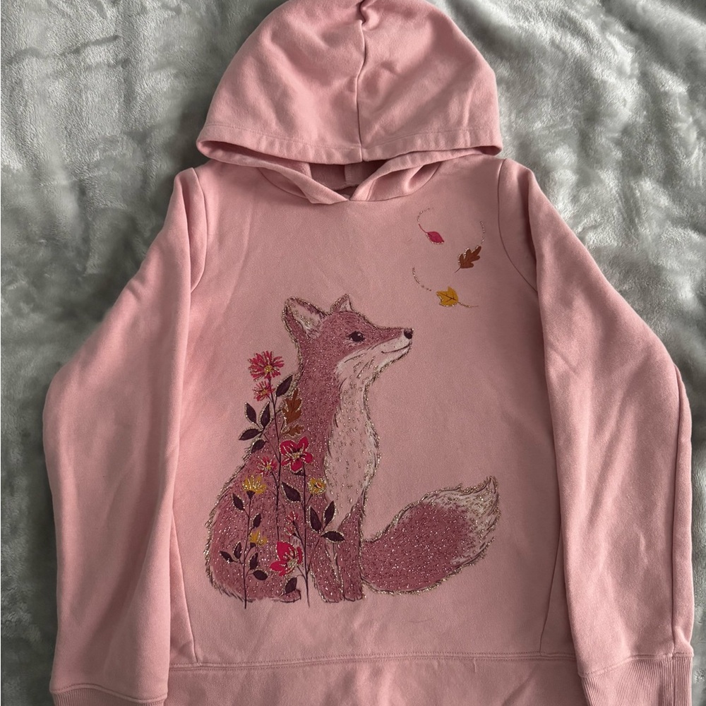 Pink Hoodie with Fox Design